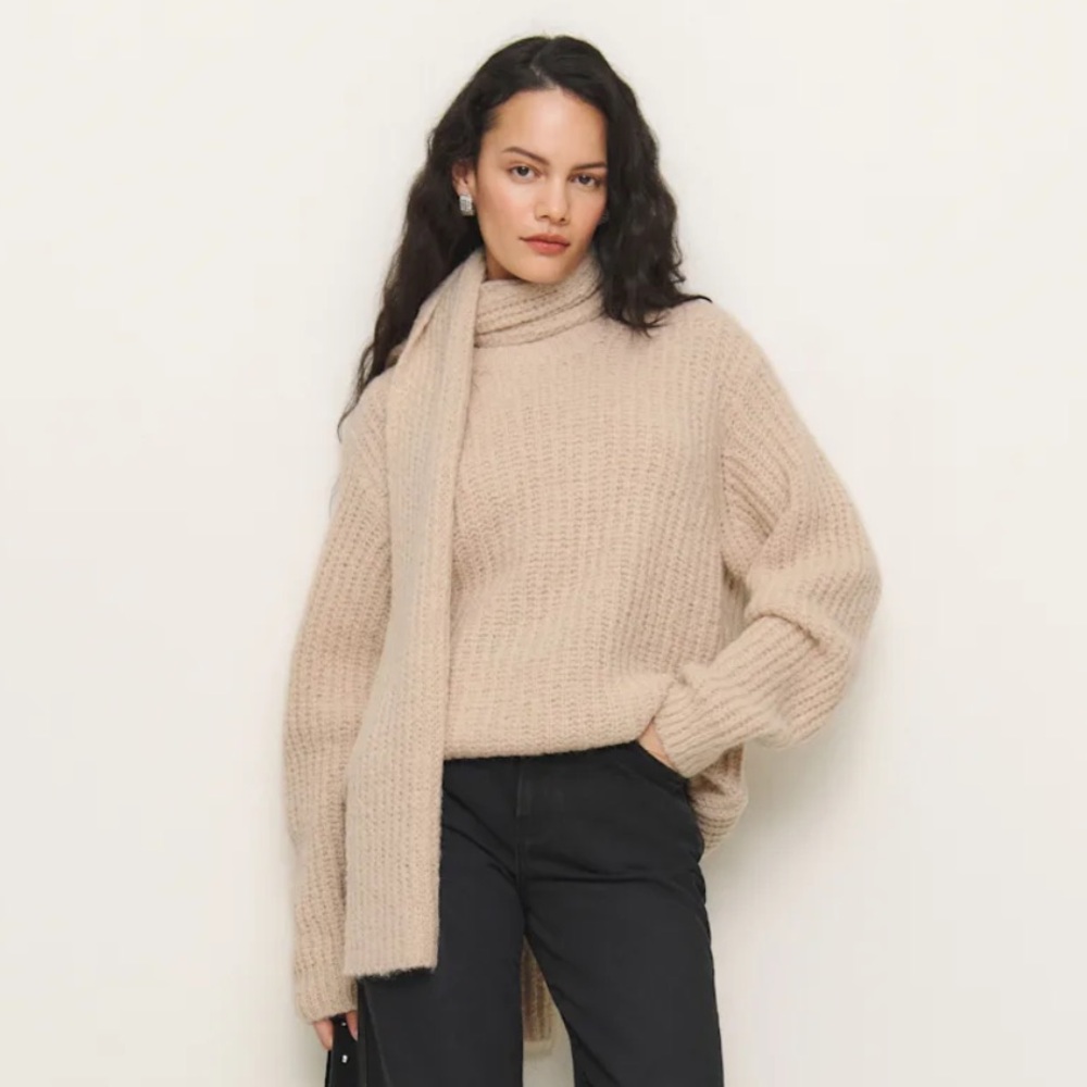 Reformation Spence Scarf Sweater